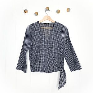 Madewell Textured Cotton Wrap Top